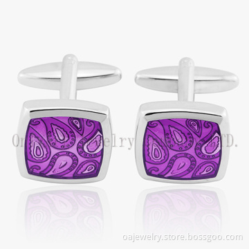 China Gold Supplier Quality Brass Enamel Cufflink